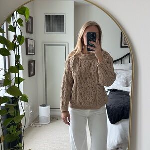 Vintage heavyweight cotton knit / crochet sweater